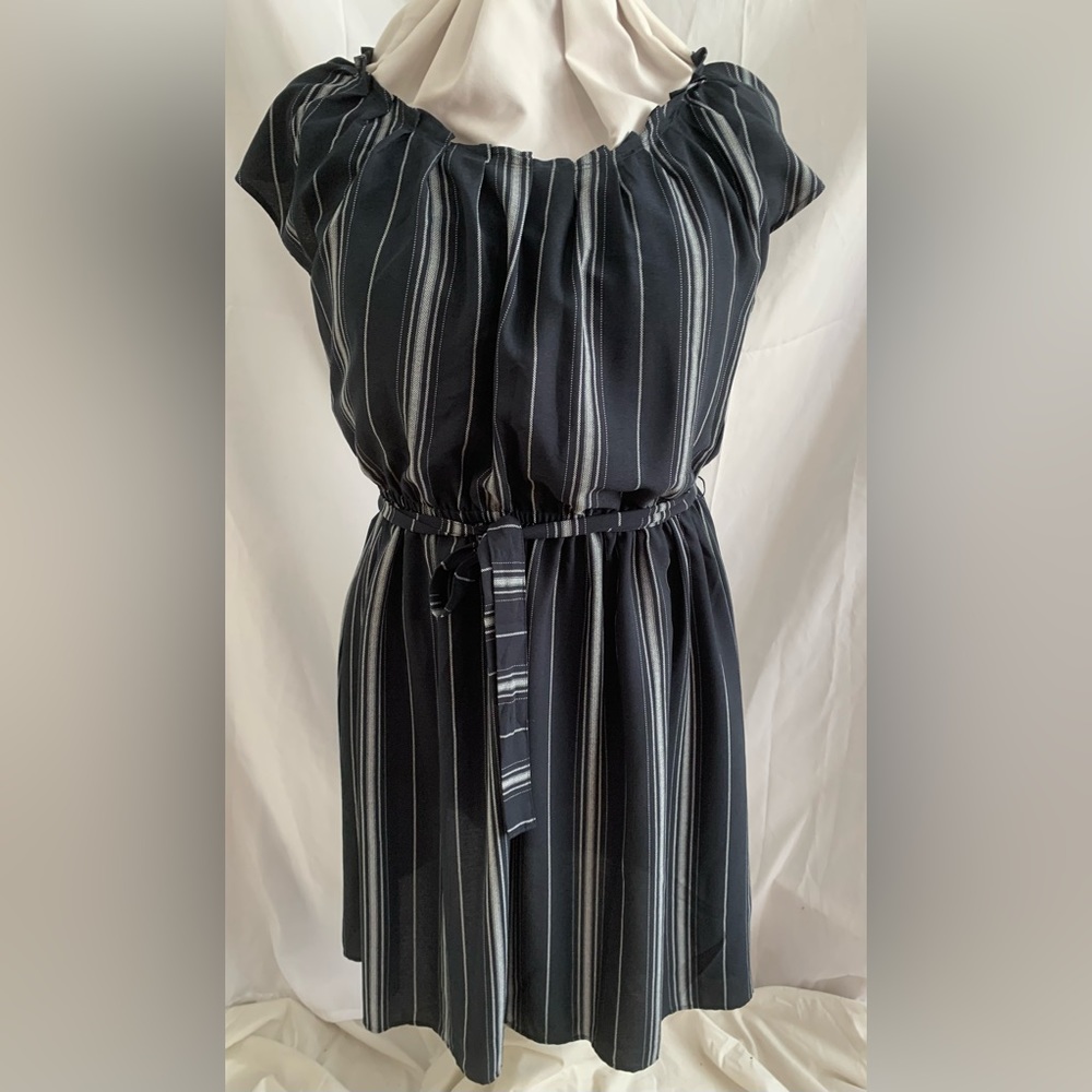 LAUREN CONRAD navy stripe dress